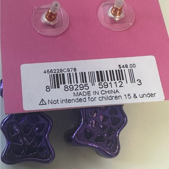 Betsey Johnson Gummy Bear Gem Drop Earrings - Picture 4 of 4